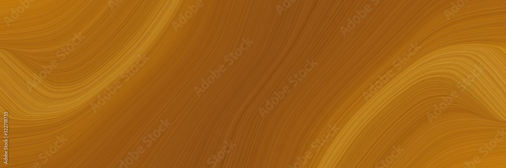 Poster decorative header design with sienna, brown and bronze colors. fluid curved flowing waves and curves