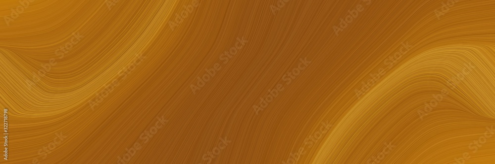 Poster surreal banner design with sienna, brown and bronze colors. fluid curved lines with dynamic flowing 