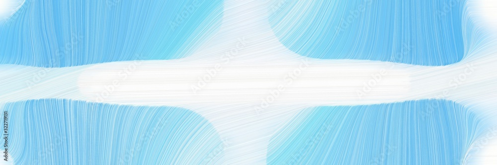 Poster decorative header design with baby blue, white smoke and sky blue colors. fluid curved lines with dy