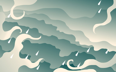 Cloud and rain  rainy season  vector design   illustration.