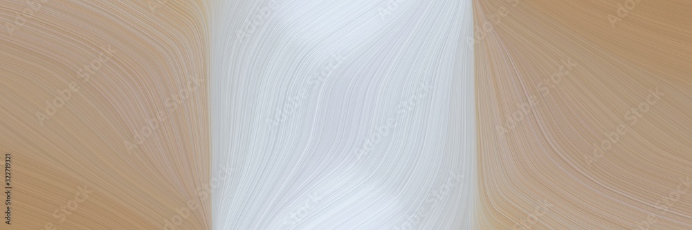 Aufkleber artistic designed horizontal banner with rosy brown, light gray and silver colors. fluid curved line