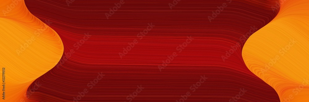 Poster modern header design with dark red, dark orange and strong red colors. fluid curved flowing waves an