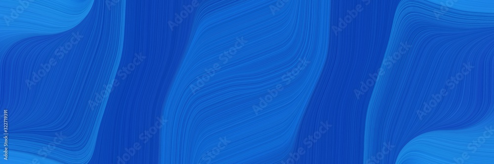 Aufkleber moving horizontal header with strong blue, dodger blue and royal blue colors. fluid curved flowing w