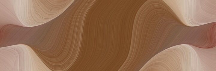 moving horizontal header with brown, tan and rosy brown colors. fluid curved lines with dynamic flowing waves and curves