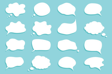 Blank speech bubbles. 