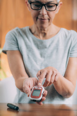 Blood Sugar Test. Measuring Glucose Levels