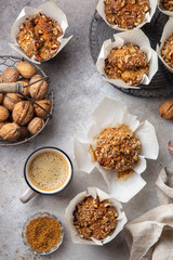 delicious banana and nut muffins