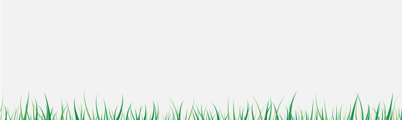 Wide Spring Banner With Grass