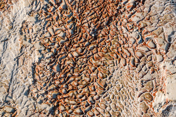Pamukkale , Denizli , Turkey  - The calcium ground/rocks of Pamukkale (Hierapolis)