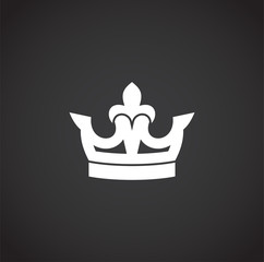 Crown icon on background for graphic and web design. Creative illustration concept symbol for web or mobile app