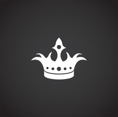 Crown icon on background for graphic and web design. Creative illustration concept symbol for web or mobile app