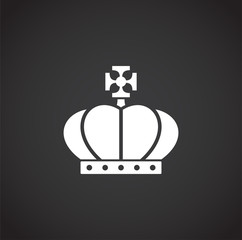 Crown icon on background for graphic and web design. Creative illustration concept symbol for web or mobile app