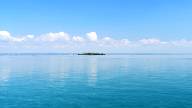 Approaching Ilha do Medo, The Island of Fear at Baia de todos os santos, Bahia, Brazil