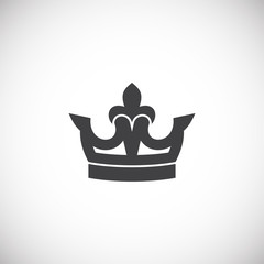Crown icon on background for graphic and web design. Creative illustration concept symbol for web or mobile app