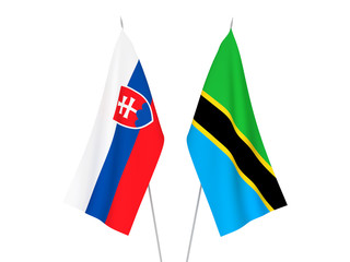 Tanzania and Slovakia flags