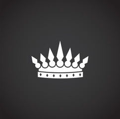 Crown icon on background for graphic and web design. Creative illustration concept symbol for web or mobile app