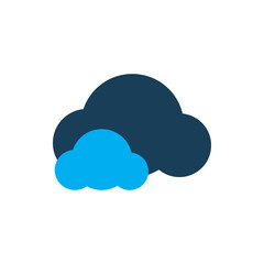 blue group cloud color logo design