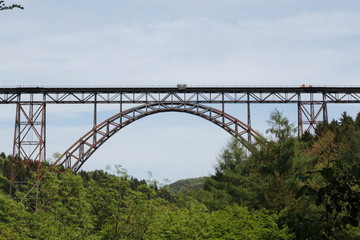 Old railway bridge over a river