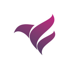 eagle bird wing color logo design