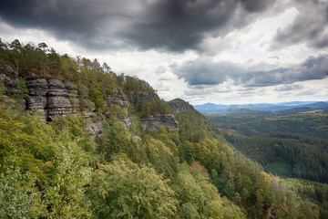 view from Pravcicka brana natural landscape