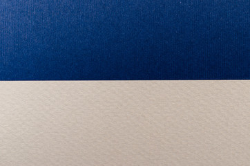 Blue and brown paper texture background. Place for text. Two tones. Background for presentation.