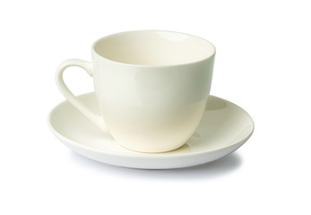 Empty coffee cup  isolated on white background with clipping path