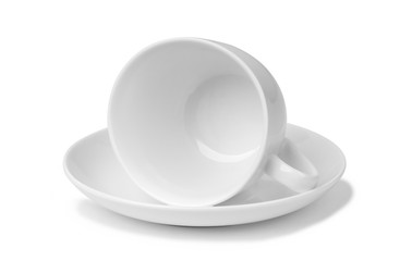 Empty coffee cup  isolated on white background with clipping path