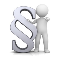 article sign paragraph symbol silver 3d icon man