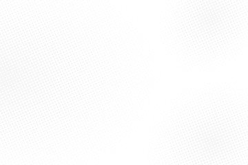 Grey and white halftone background. Abstract gradient vector background. Grey dots halftone geometric texture. Simple design. Vector illustration