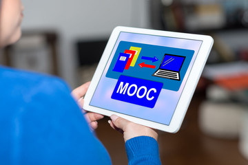 Mooc concept on a tablet