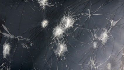 broken cell phone isolated on white background