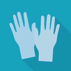 medical gloves icon- vector illustration