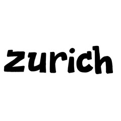 Zurich lettering text sign. Travel agency typography banner. Souvenir, magnet, t-shirt, poster design. Vector eps 10.