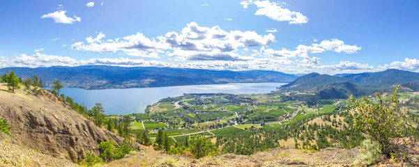 View of Okanagan Lake near Summerland from the top of Giants Head, British Columbia, Canada