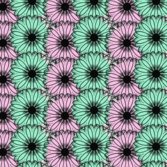 abstract flower pattern wallpaper vector design