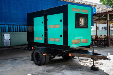 Electricity Generated in container car for spare part to lack of eletric in outdoor event.