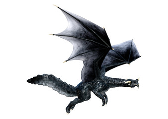 Fototapeta premium 3D Rendering Fairy Tale Dragon on White