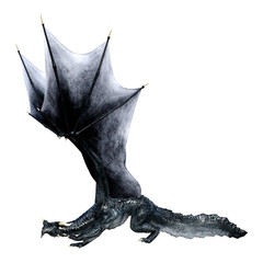 Naklejka premium 3D Rendering Fairy Tale Dragon on White
