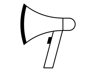 メガホン　モノクロ