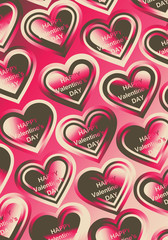 Fototapeta na wymiar Pink and Brown Valentine Background
