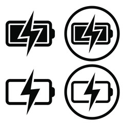 charging battery vector icon. full charge illustration sign. 