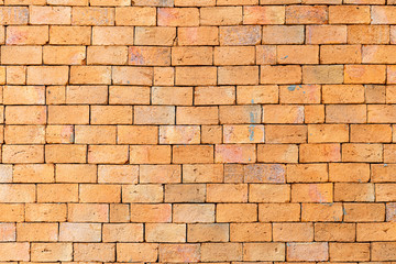Texture of red brick  wall for background.