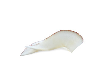 Tasty fresh coconut flake isolated on white