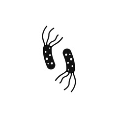 Bacteria vector symbol logo icon