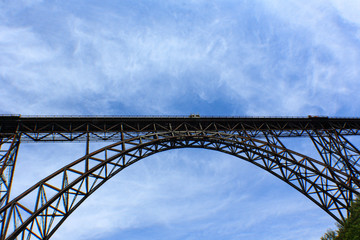 Old railway bridge over a river