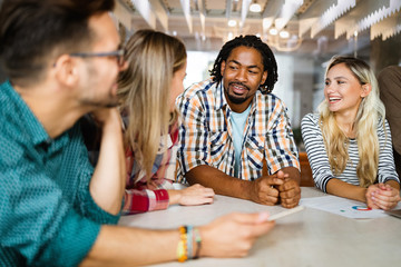 Business people designer architects teamwork brainstorming planning meeting concept