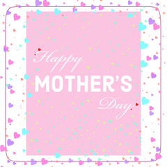 Happy mother's day wishes greeting card on abstract background with copy space for your text
