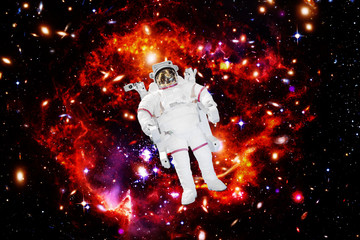 Fototapeta na wymiar Astronaut in space. The elements of this image furnished by NASA.