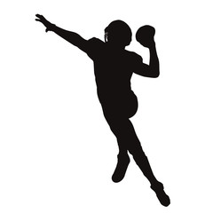 American Football Player Silhouette