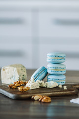 Macaroni slide on a blackboard